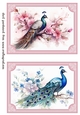2 Peacock topper/card fronts in pink frame 2