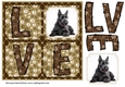 LOVE Scottish terrier card front 1