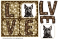 LOVE Scottish terrier card front 2
