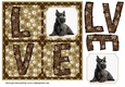 LOVE Scottish terrier card front 3