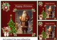 3 Happy Christmas Santa card front/toppers 3