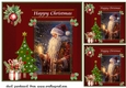 3 Happy Christmas Santa card front/toppers 4