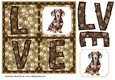 LOVE Dachshund card front 2