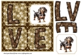 LOVE Dachshund card front 3