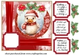Red Christmas duckling card front