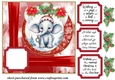 Red Christmas elephant card front