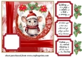 Red Christmas mouse card front