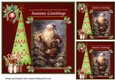 3 Seasons Greetings Santa card front/toppers 1