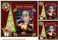 3 Seasons Greetings Santa card front/toppers 5
