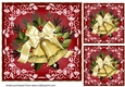 3 Gold bell card fronts/toppers 1