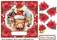 Poinsettia Highland cow card front 5