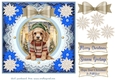 Blue Christmas pup in jumper card front 2