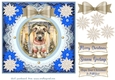 Blue Christmas pup in jumper card front 5