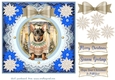 Blue Christmas pup in jumper card front 6
