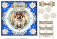 Blue Christmas pup in jumper card front 7