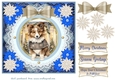 Blue Christmas pup in jumper card front 12