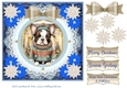 Blue Christmas pup in jumper card front 13