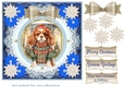 Blue Christmas pup in jumper card front 15