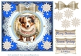 Blue Christmas pup in jumper card front 17