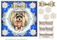 Blue Christmas pup in jumper card front 19