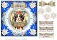Blue Christmas pup in jumper card front 24