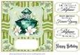 Emerald green perfume bottle card front 1