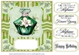 Emerald green perfume bottle card front 3