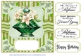 Emerald green perfume bottle card front 5