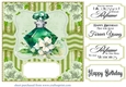 Emerald green perfume bottle card front 11
