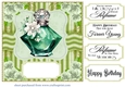 Emerald green perfume bottle card front 12