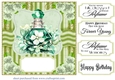 Emerald green perfume bottle card front 4