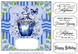 Blue perfume bottle card front 2