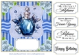Blue perfume bottle card front 3