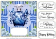 Blue perfume bottle card front 5