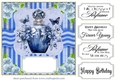 Blue perfume bottle card front 6