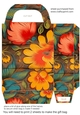 Wooden folk art gift bag 1