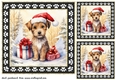 3 Framed Christmas pup card front/toppers 3