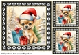 3 Framed Christmas pup card front/toppers 6