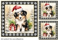3 Framed Christmas pup card front/toppers 7