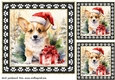 3 Framed Christmas pup card front/toppers 8
