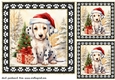 3 Framed Christmas pup card front/toppers 10