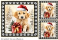 3 Framed Christmas pup card front/toppers 13