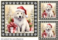 3 Framed Christmas pup card front/toppers 15