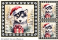 3 Framed Christmas pup card front/toppers 16
