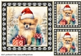 3 Framed Christmas pup card front/toppers 17