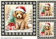 3 Framed Christmas pup card front/toppers 18