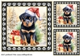 3 Framed Christmas pup card front/toppers 20