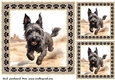 3 Desert Scottish terrier card fronts/toppers 1