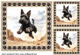3 Desert Scottish terrier card fronts/toppers 5