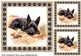 3 Desert Scottish terrier card fronts/toppers 10